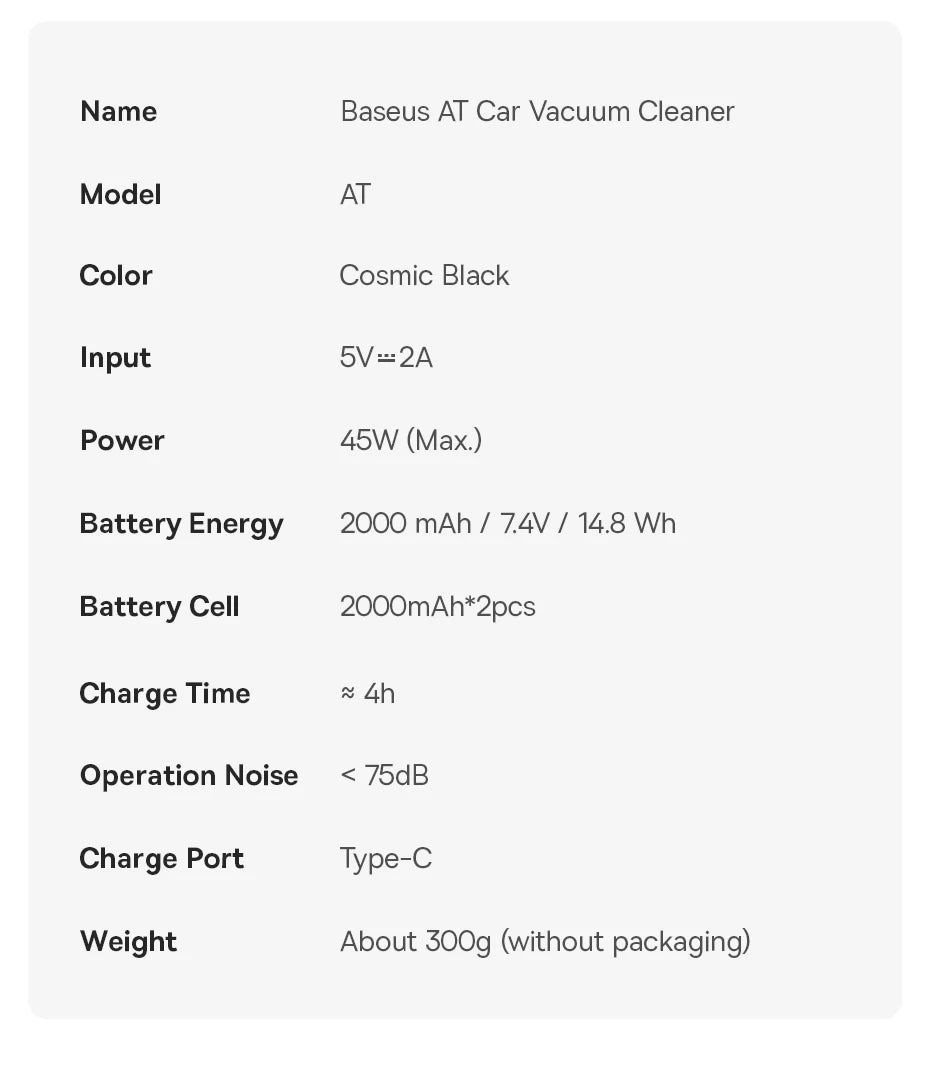 Baseus 4-in-1 Cordless Car Vacuum & Air Blower