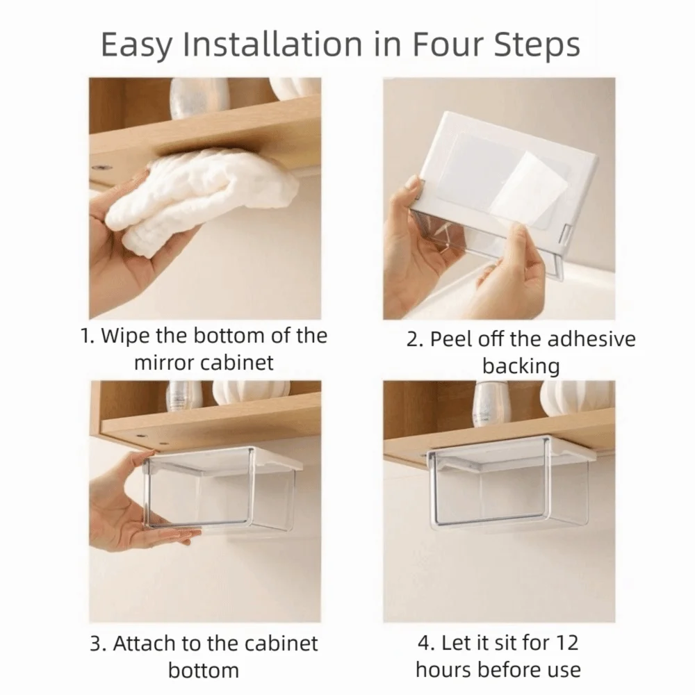 Self-Adhesive Under-Shelf Drawer Organizer
