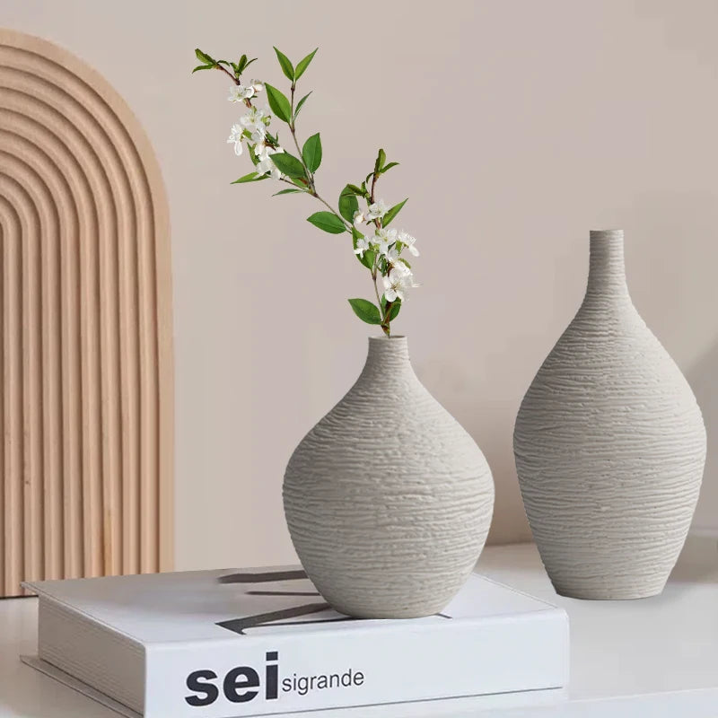 Nordic Ceramic Narrow-Neck Vase