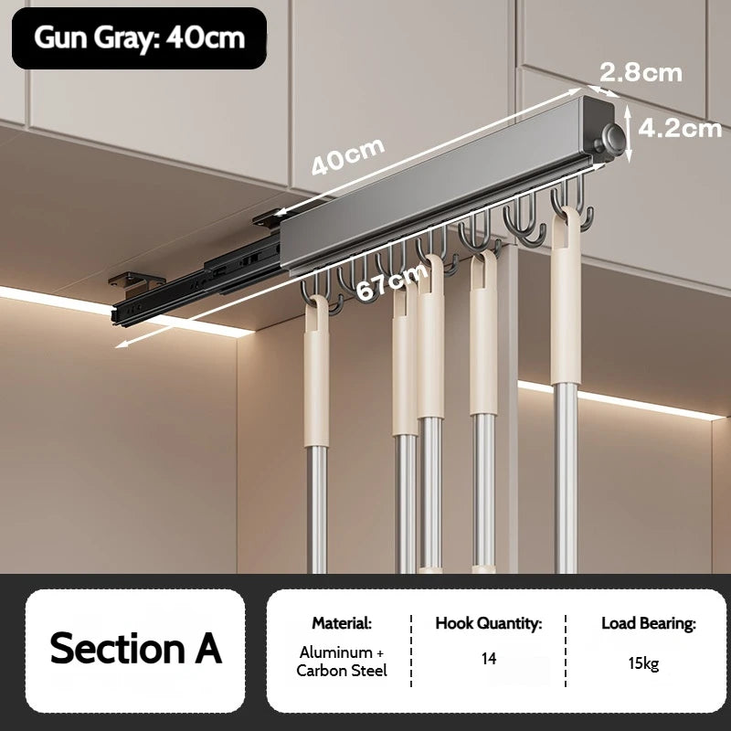 Pull-Out Closet Hanging Rod Collection