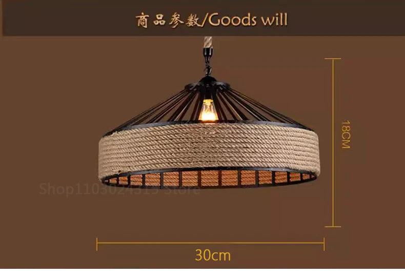 Hemp Rope Pendant Light