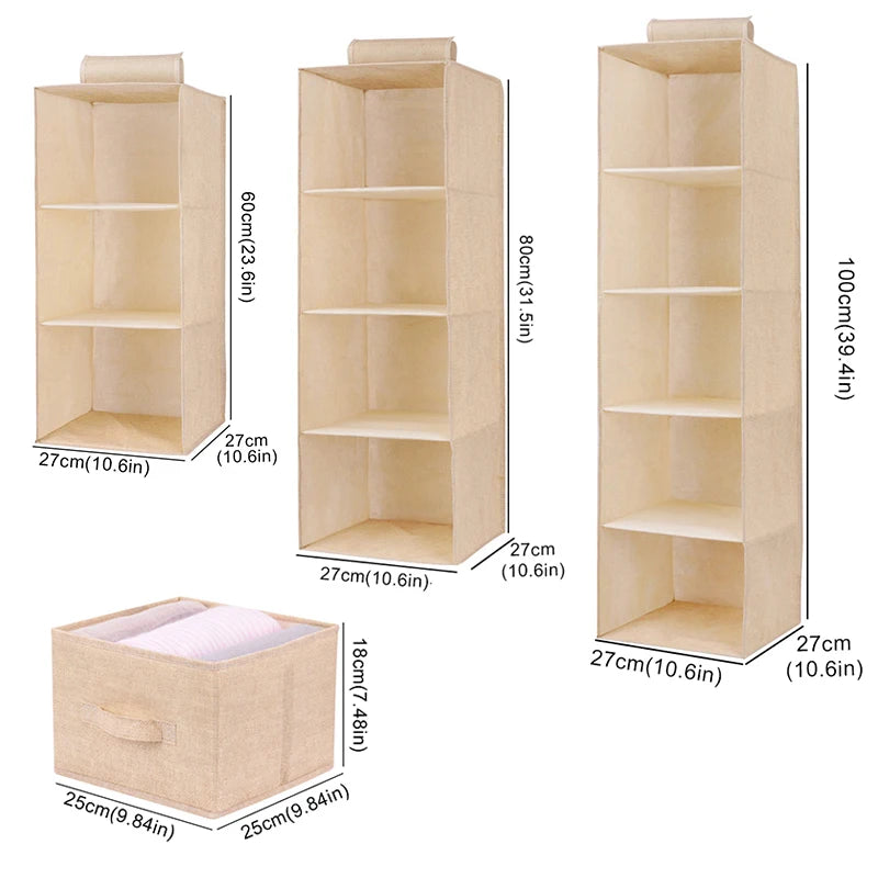 Hanging Closet Organizer with Drawers