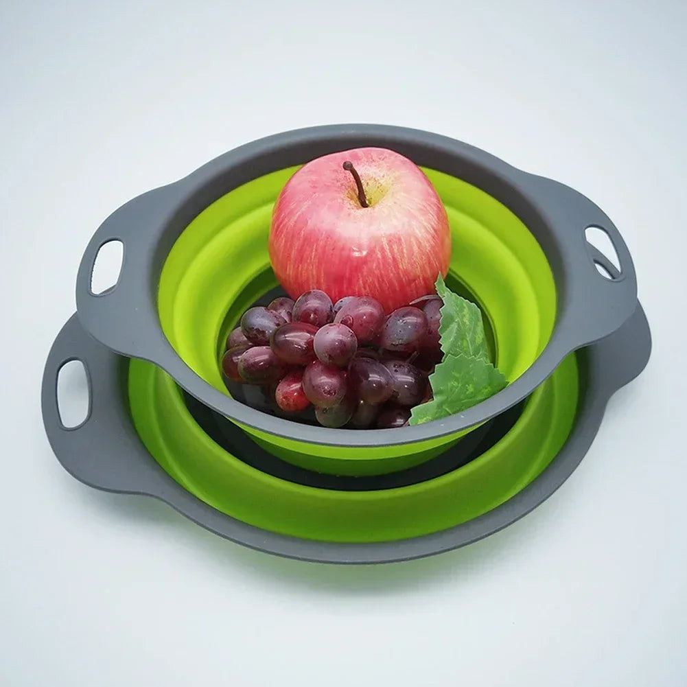 Collapsible Silicone Colander with Handles