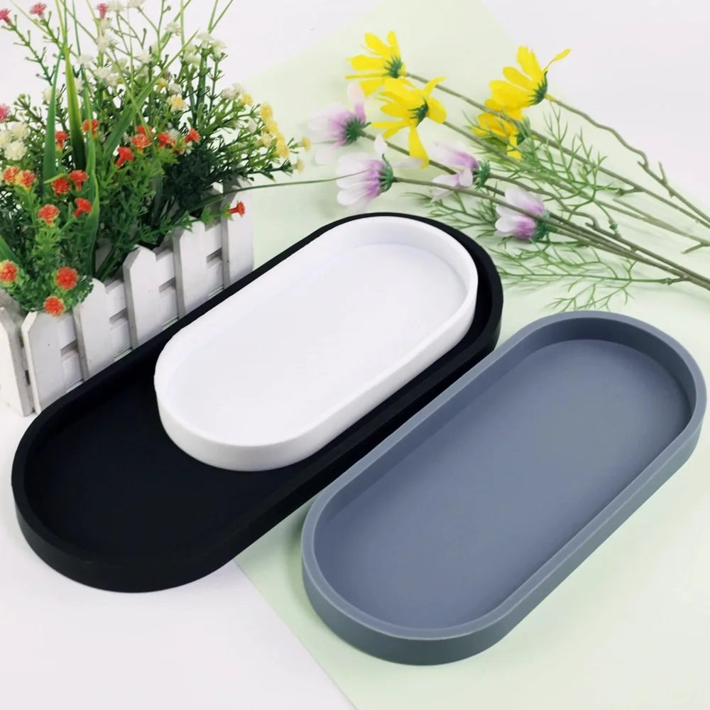 Rectangular Silicone Vanity Tray