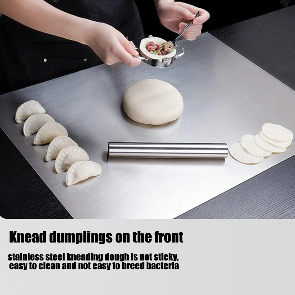 L-Shaped Stainless Steel Countertop Prep Board