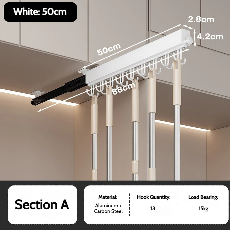 Pull-Out Closet Hanging Rod Collection