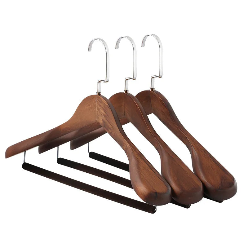 Wide-Shoulder Wooden Suit Hangers