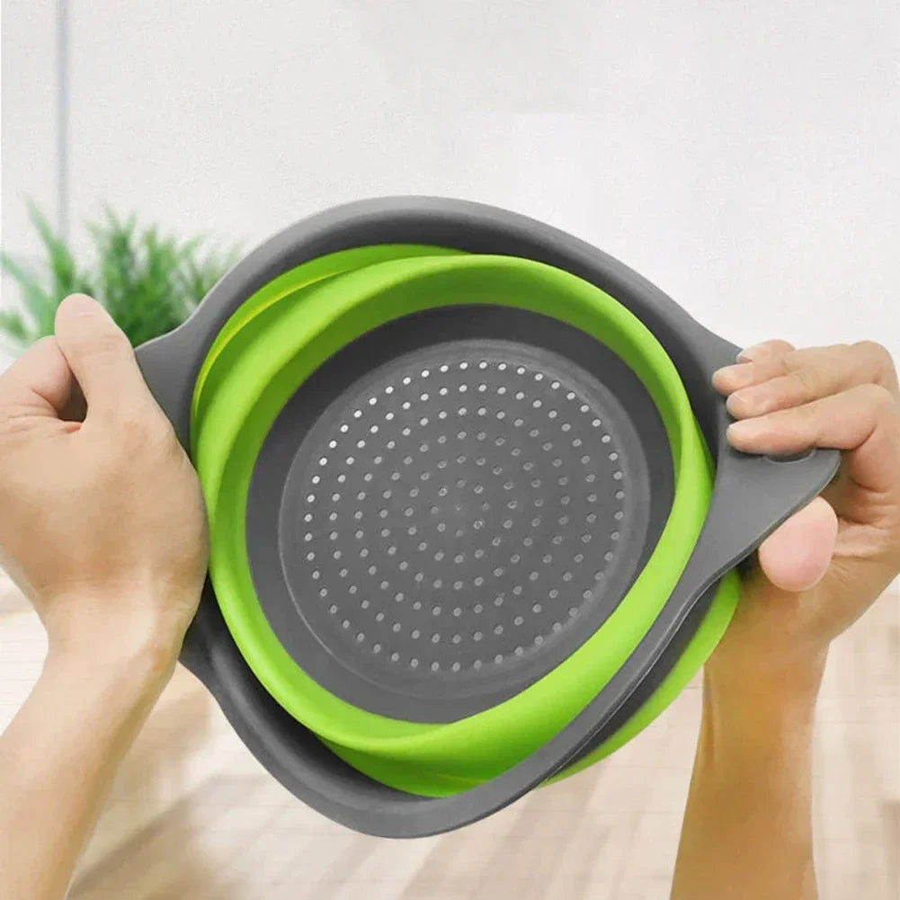 Collapsible Silicone Colander with Handles