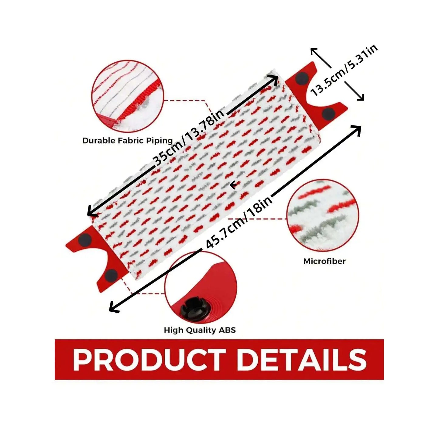 Reusable Microfiber Mop Pad Refill Set