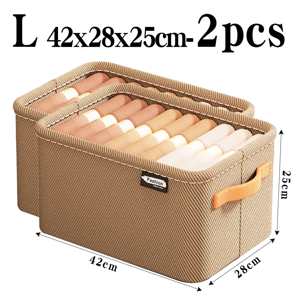 Foldable Closet Storage Bins with Clear Lid