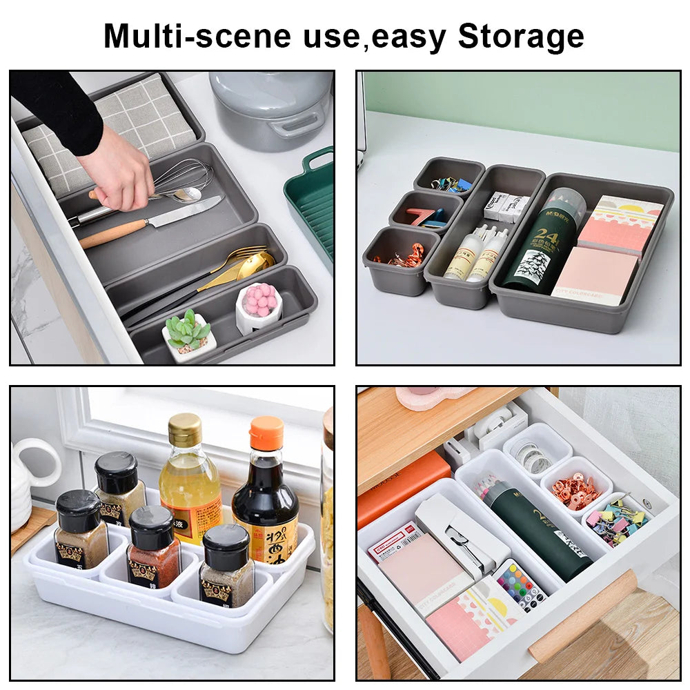 8-Piece Drawer Organizer Tray Set