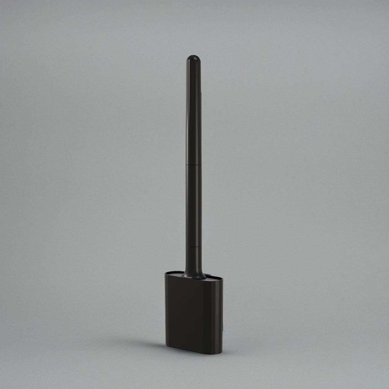 Compact Silicone Toilet Brush with Holder