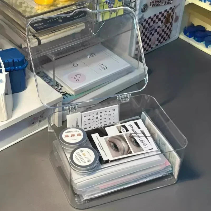 Clear Stackable Storage Organizer Box