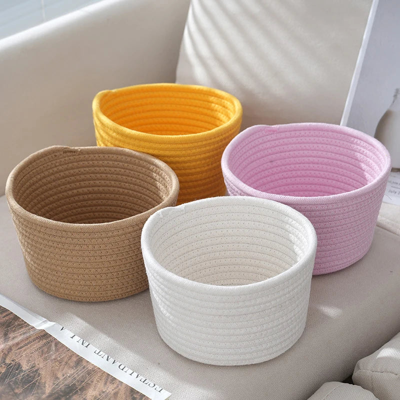 Woven Cotton Rope Storage Basket