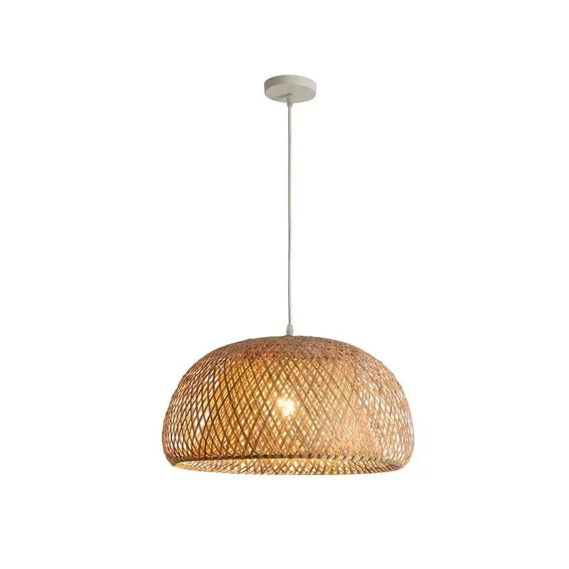 Handwoven Wicker Pendant Light