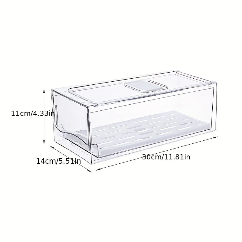 Pull-Out Refrigerator Drawer Storage Box