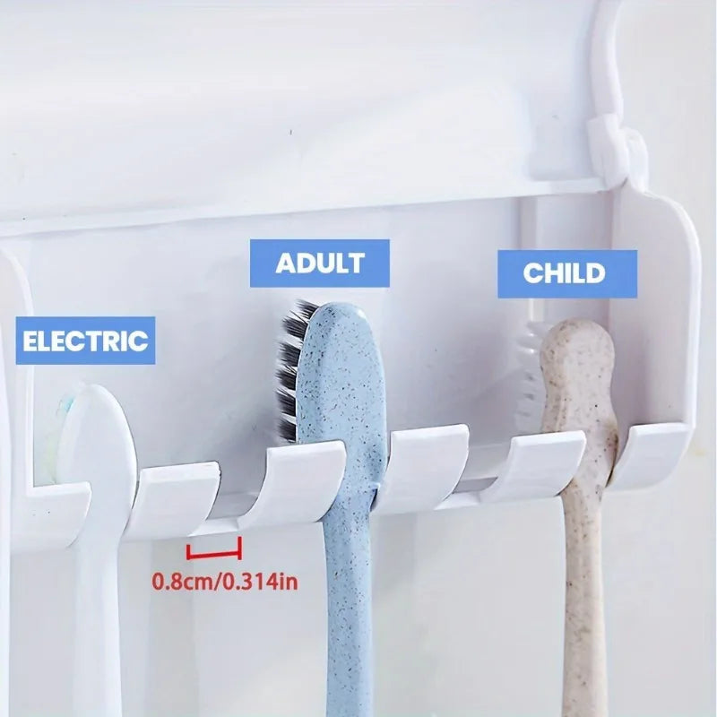 Wall-Mounted Toothbrush Organizer Set