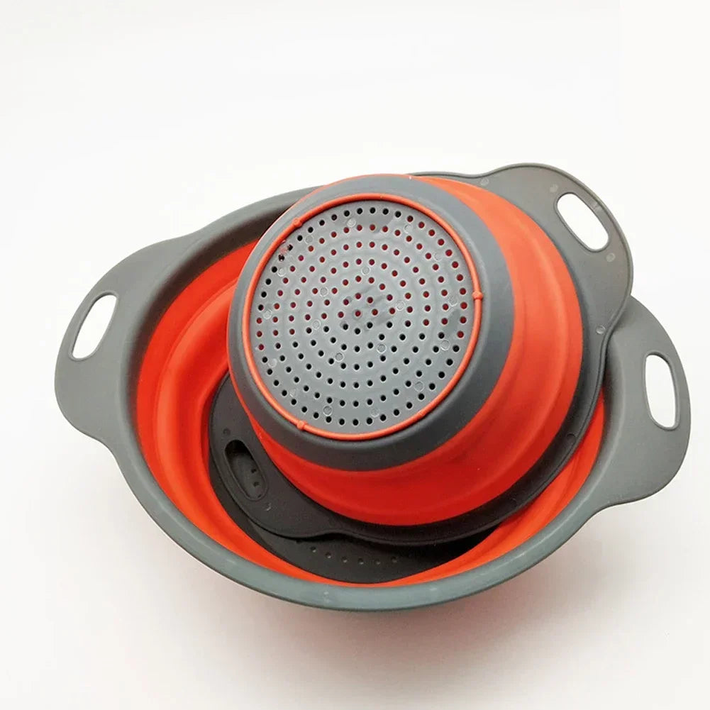 Collapsible Silicone Colander with Handles