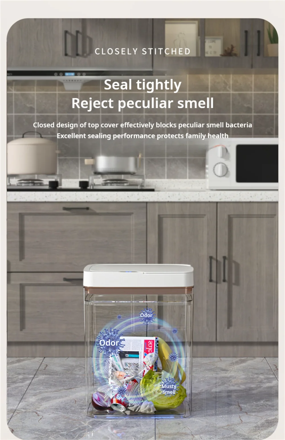 15 L Touchless Auto-Bagging Trash Can