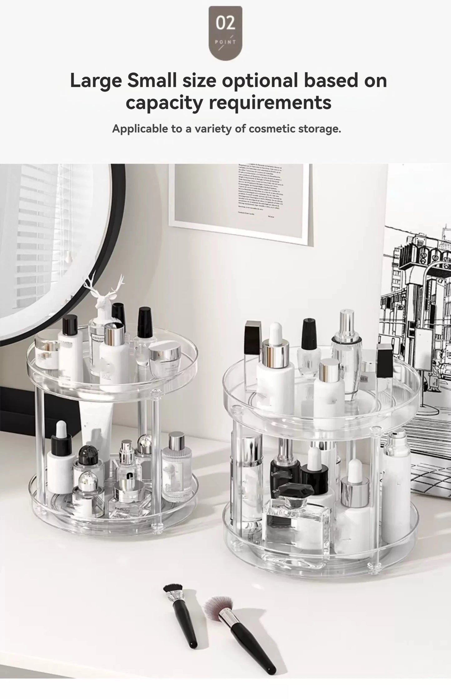 Rotating Tiered Kitchen Storage Rack