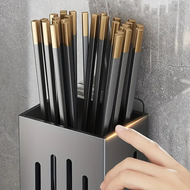 Wall-Mounted Utensil & Chopstick Holder