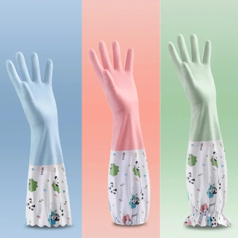 Long-Cuff Household Cleaning Gloves