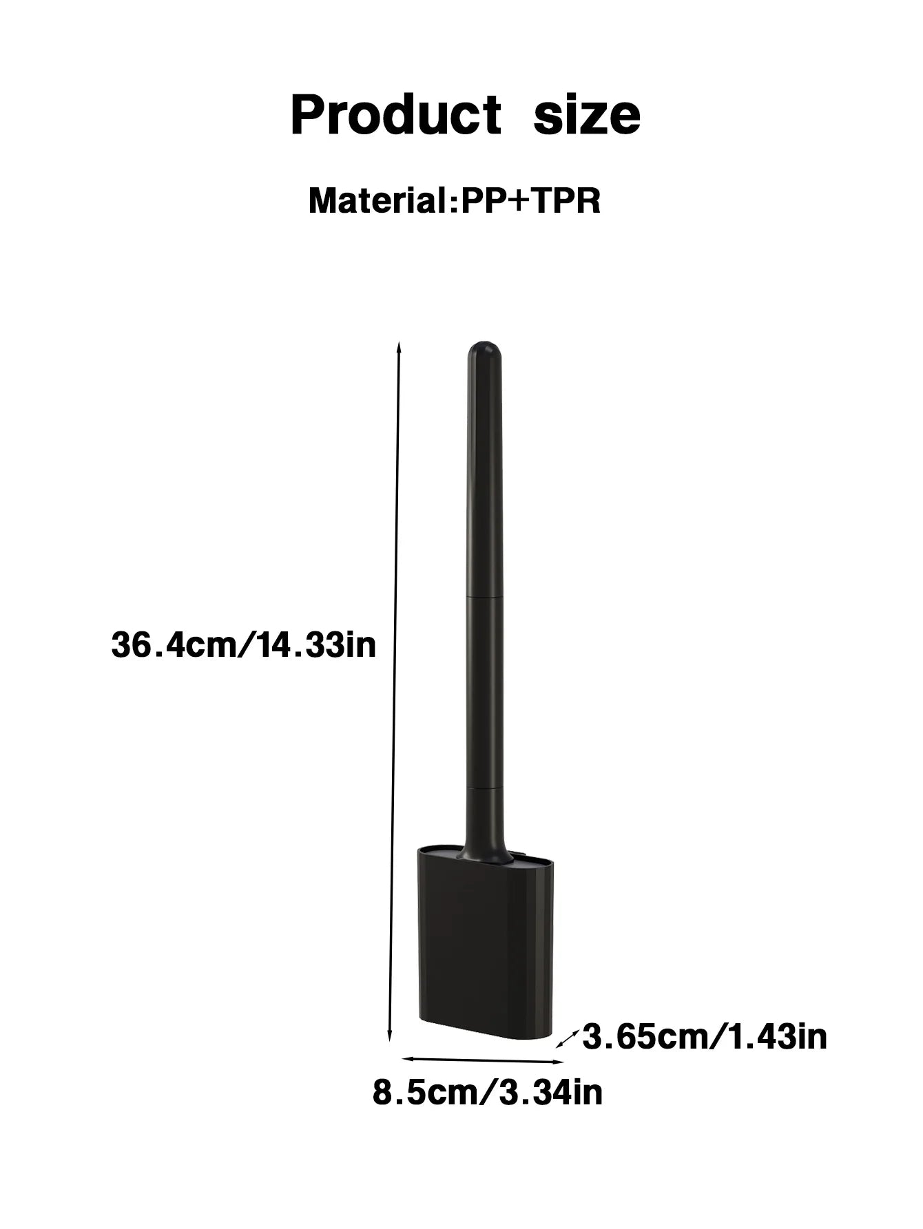 Compact Silicone Toilet Brush with Holder