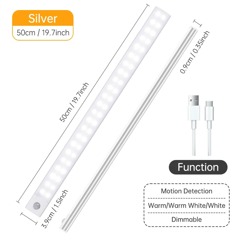 3-Color Rechargeable Motion Sensor Light Bar