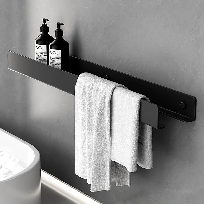 Slim Aluminum Wall-Mounted Bathroom Shelf