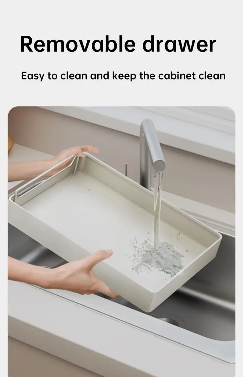 Pull-Out Cabinet Organizer with Sliding Rails