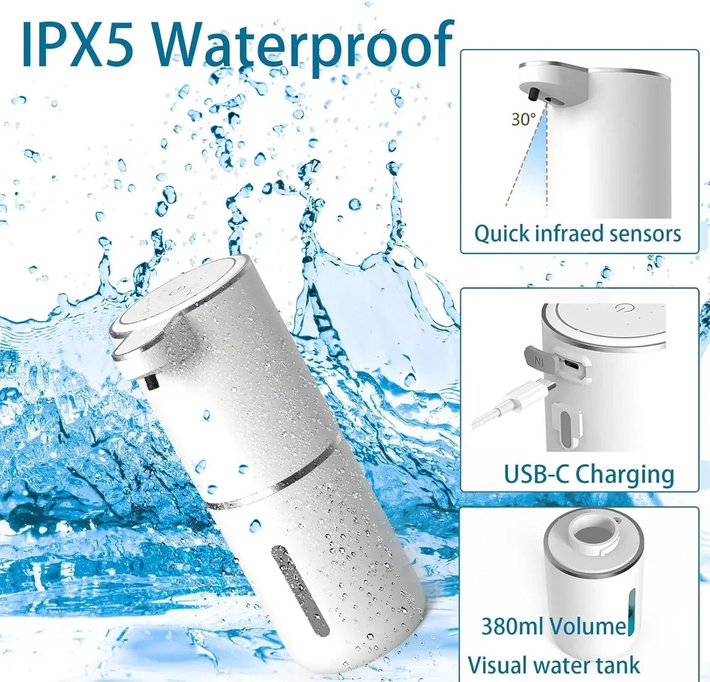 Rechargeable Touchless Liquid & Foam Soap Dispenser