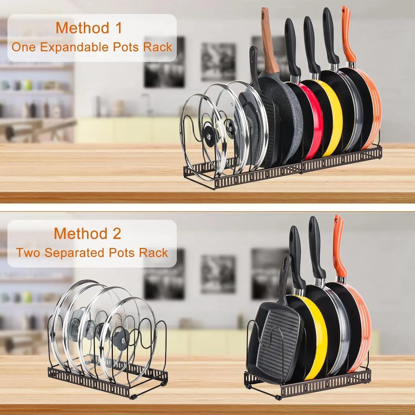 Expandable Pot & Pan Organizer Rack