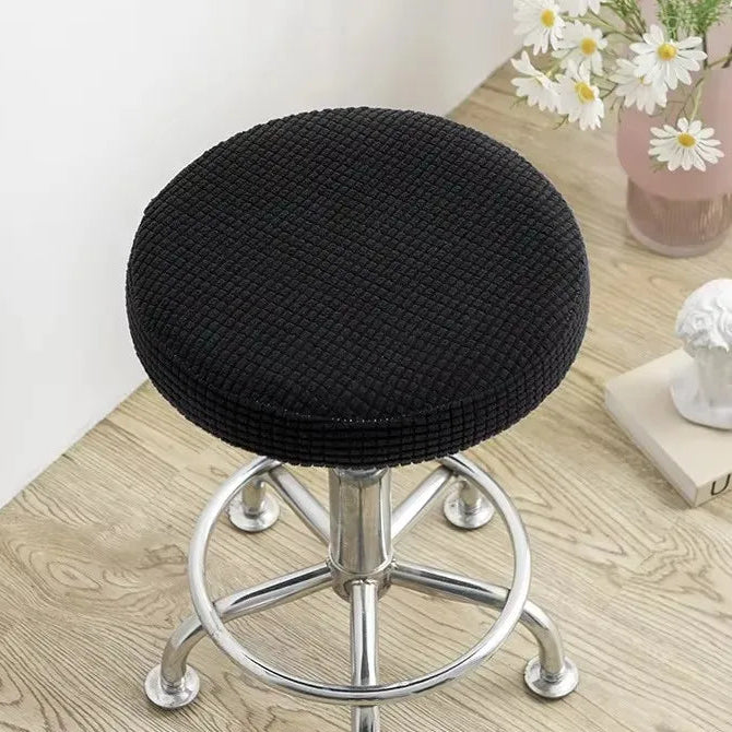 Stretch-Fit Round Stool Seat Cover
