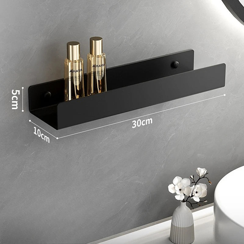 Slim Aluminum Wall-Mounted Bathroom Shelf