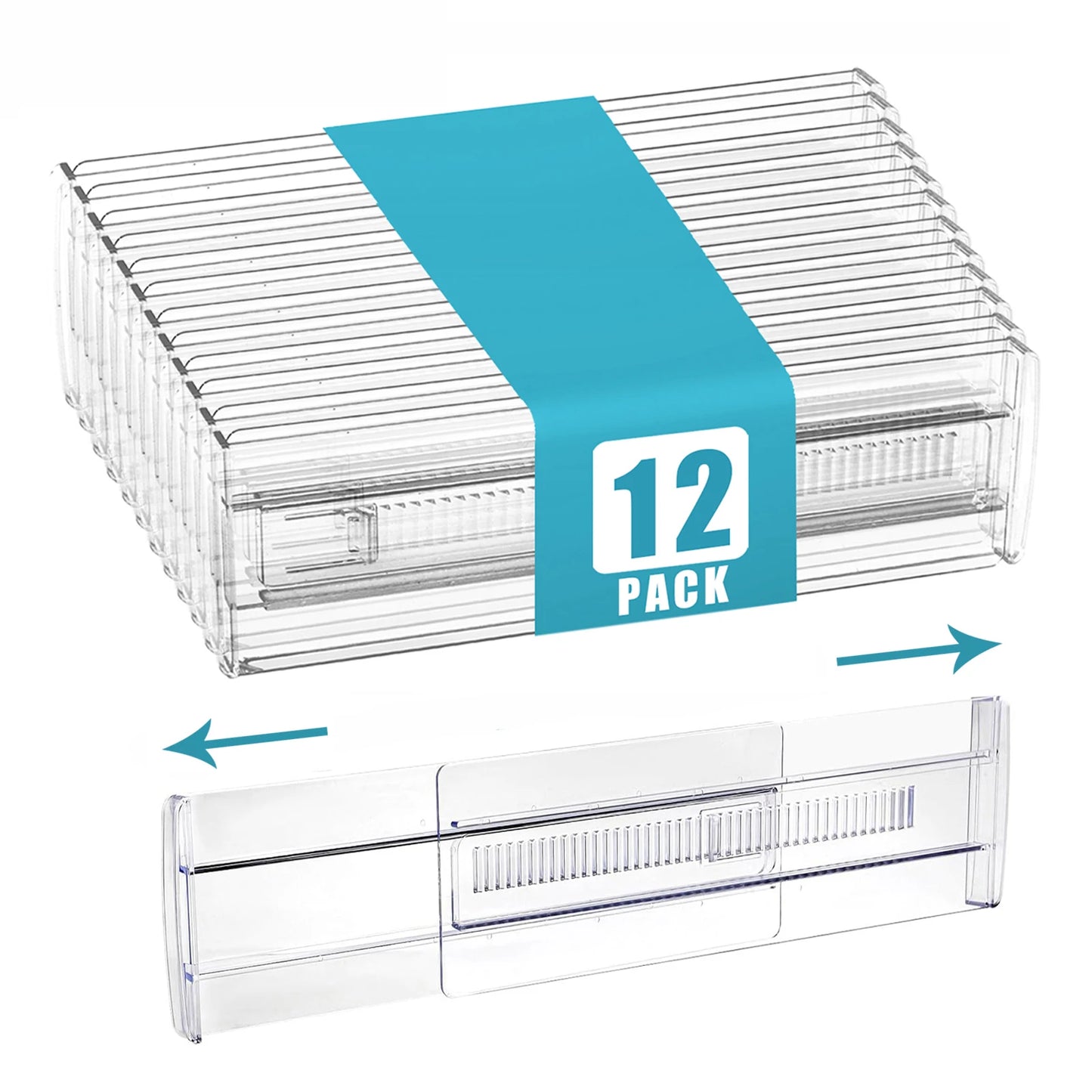 Expandable Clear Drawer Divider Set