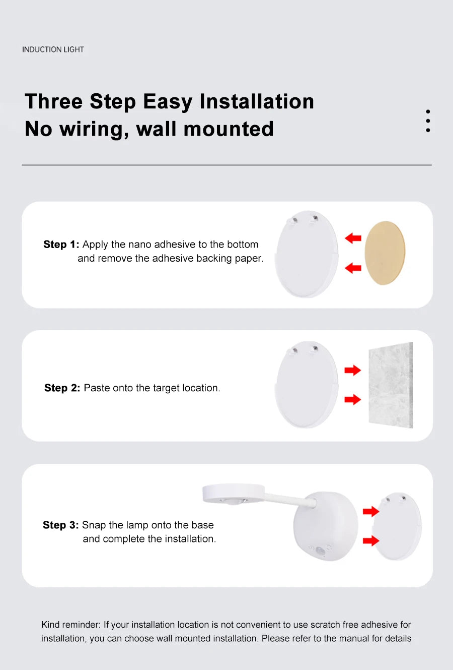 Rechargeable Motion Sensor Wall Spotlight