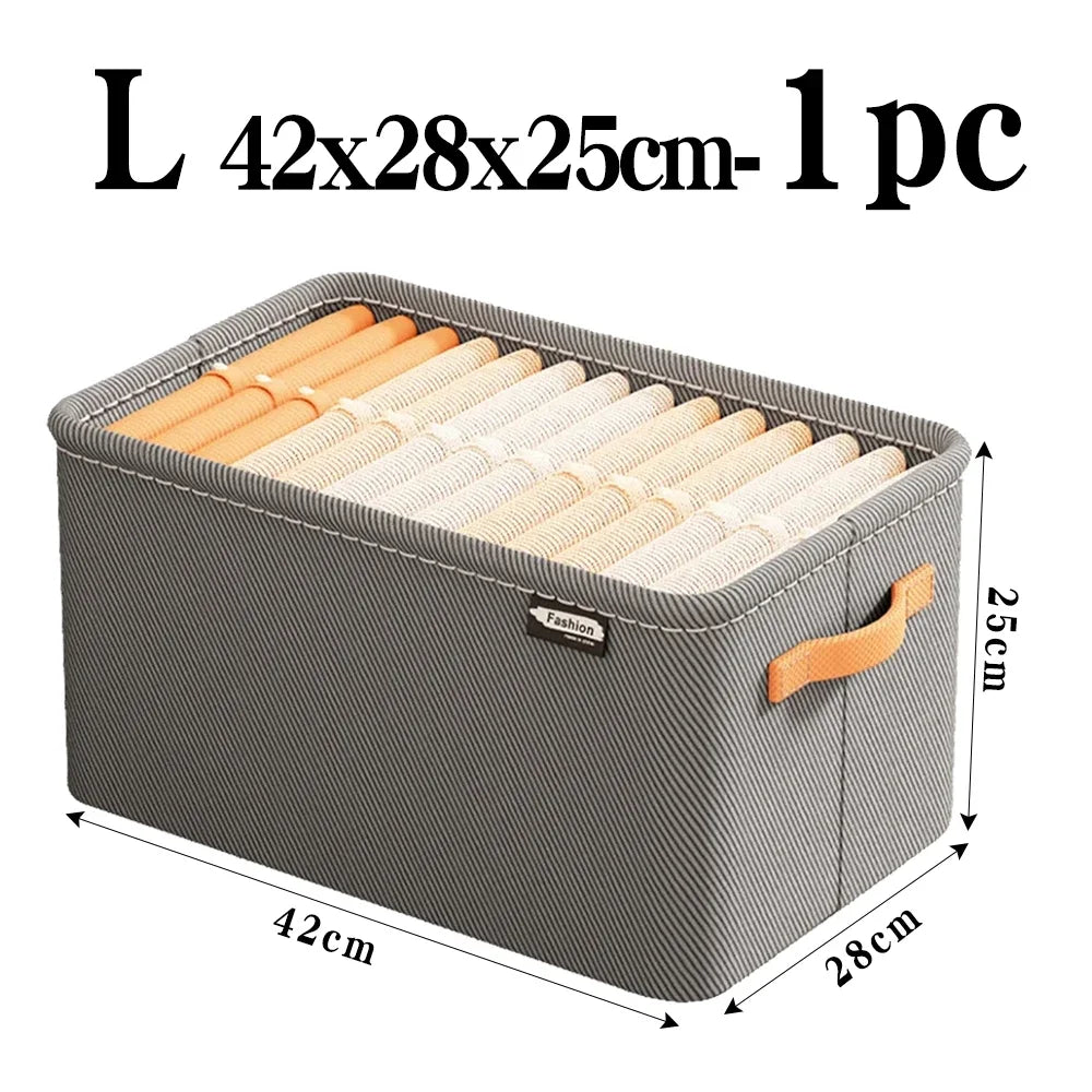 Foldable Closet Storage Bins with Clear Lid