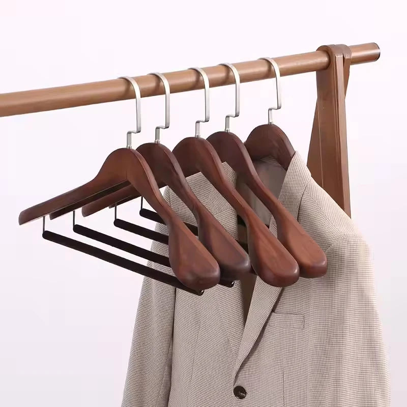 Wide-Shoulder Wooden Suit Hangers