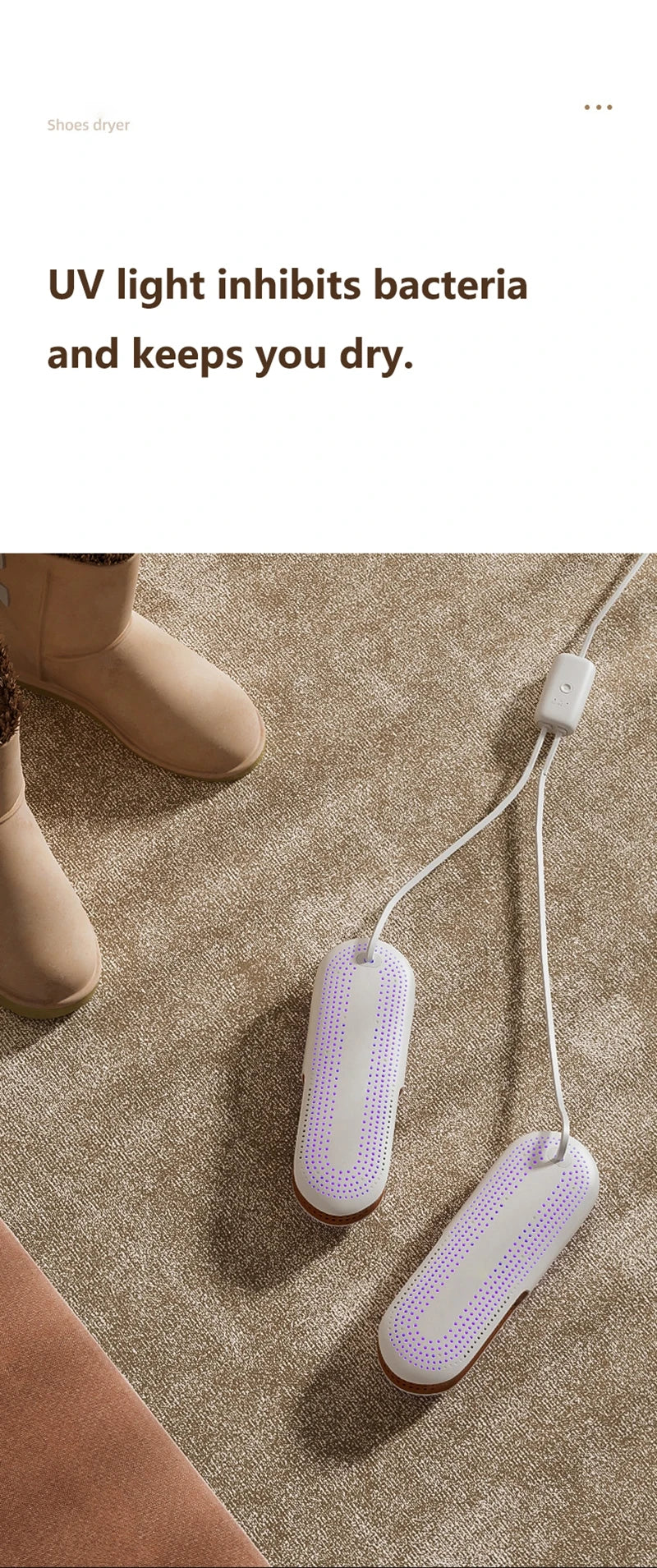Deodorizing Sterilizing Shoe Dryer Constant Temperature Heating Household Student Dormitory Use Quick Drying Shoe Dryer 2026
