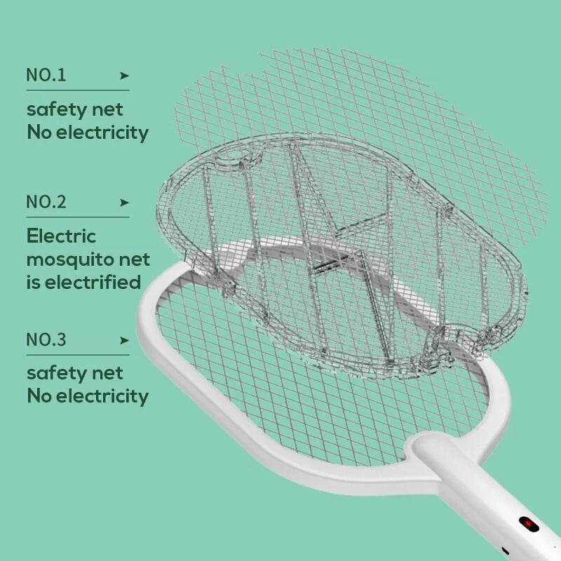3-in-1 Rechargeable Electric Mosquito Swatter