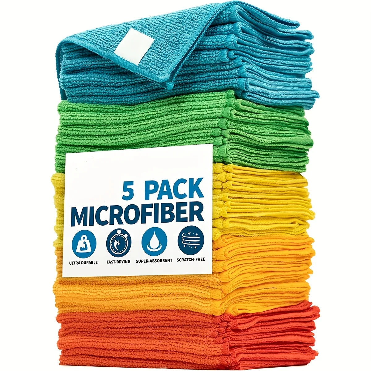 Reusable Microfiber Cleaning Cloth Set
