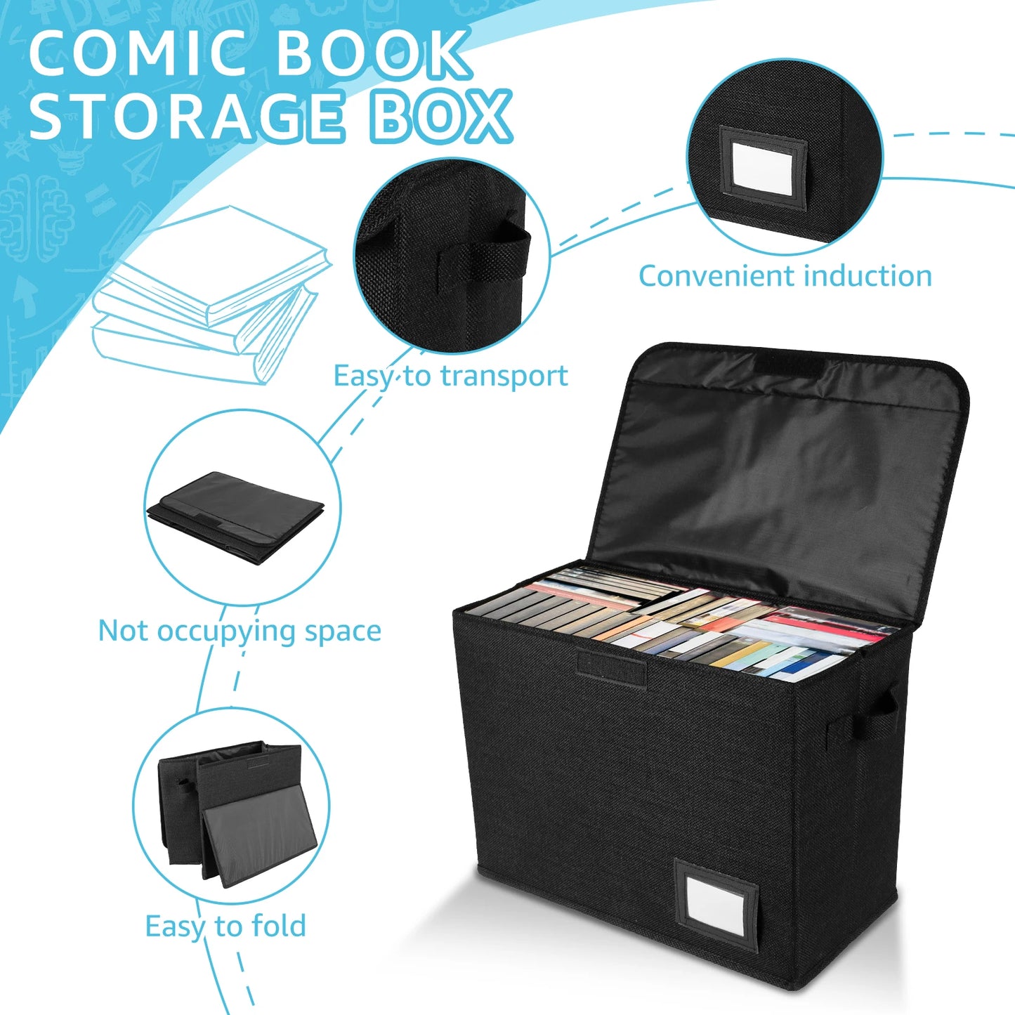 Foldable Storage Bin with Label Slot