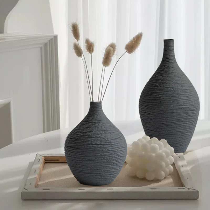Nordic Ceramic Narrow-Neck Vase