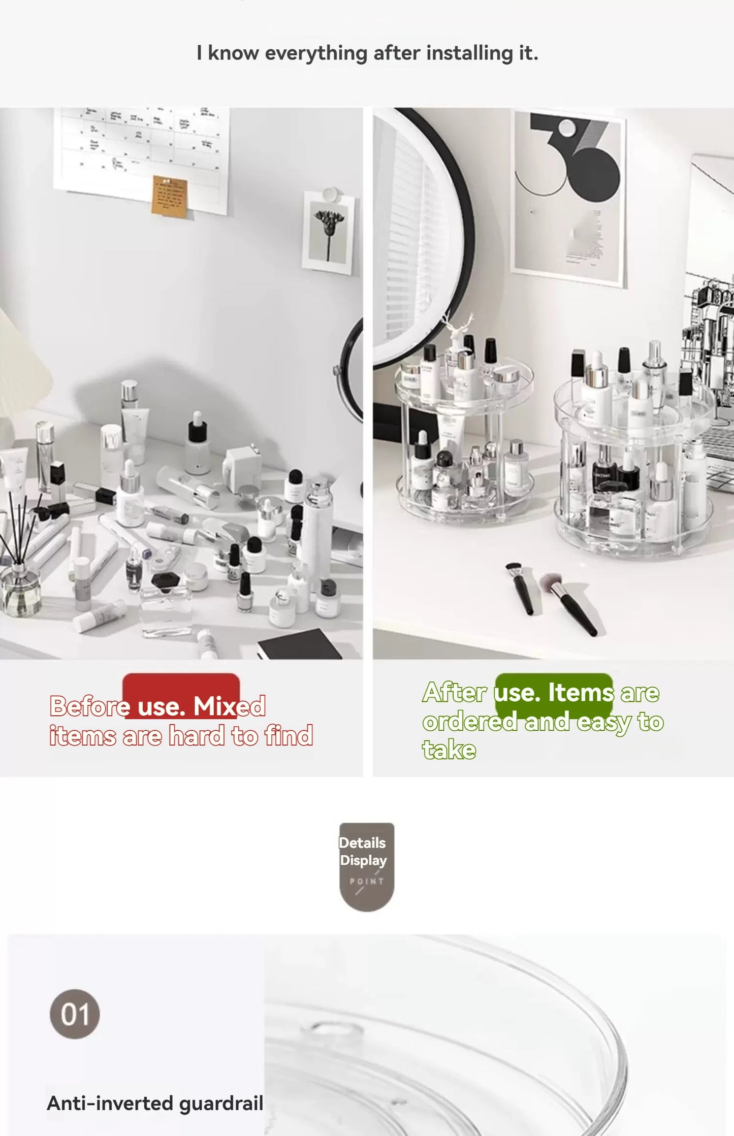 Rotating Tiered Kitchen Storage Rack