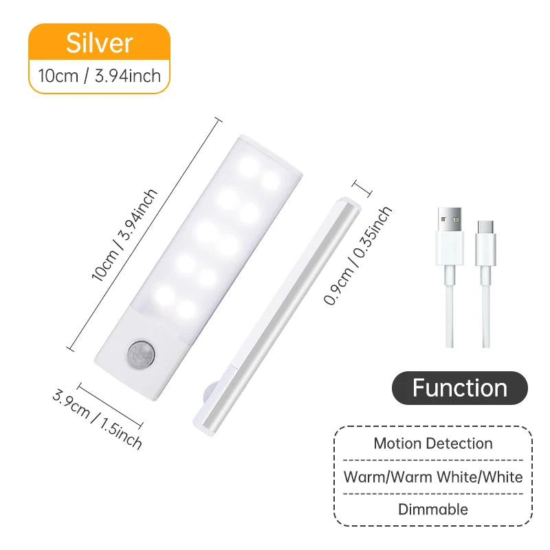 3-Color Rechargeable Motion Sensor Light Bar