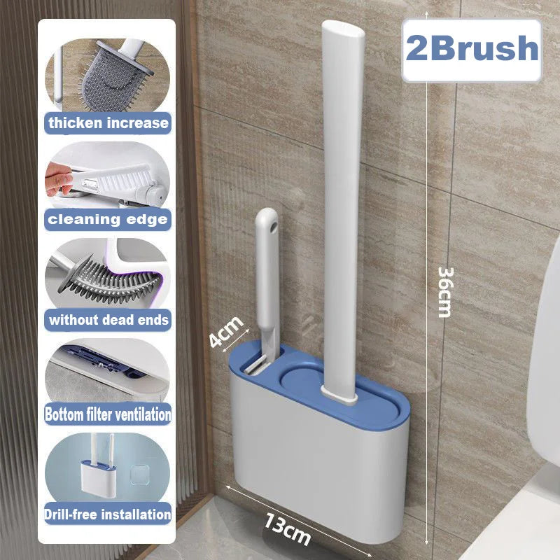 Long-Handle Wall-Mounted Toilet Brush