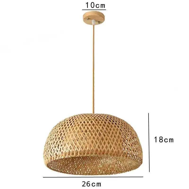Handwoven Wicker Pendant Light