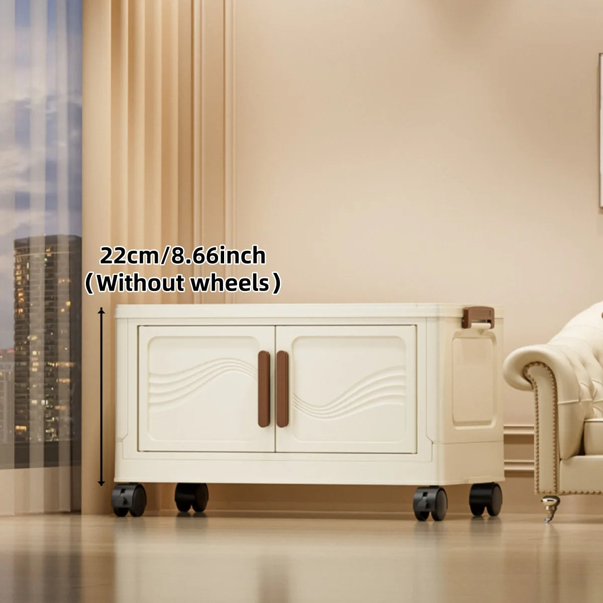 Foldable Clear-Door Storage Cabinet