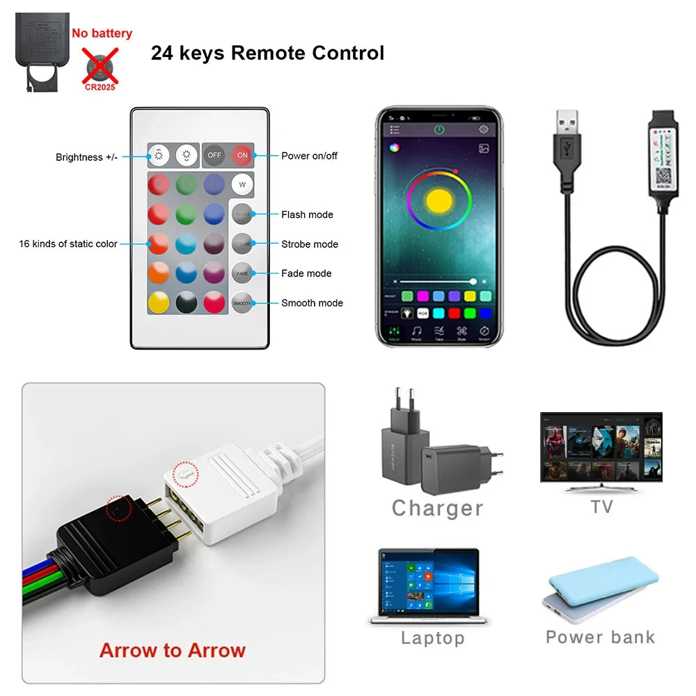 Smart Bluetooth RGB LED Strip Lights