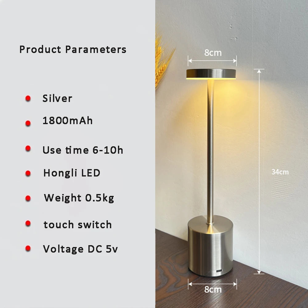 Cordless Rechargeable Touch Table Lamp